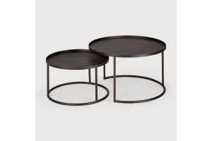 ETHNICRAFT OUTDOOR COFFEE TABLE SET - S/L 62 x 62 x 38 (TRAYS NOT INCLUDED) 30009 