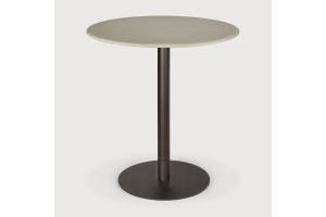 BLEND OUTDOOR DINING TABLE VASRNISHED CONCRETE TOP LIGHT GREY BASE 70 x 70 x 76 60141
