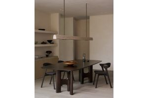 FLOW DINING TABLE - VARNISHED MAHOGANY  220 x 110 x 76 - 35093