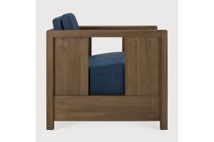 ROAN LOUNGE CHAIR - VARNISHED TEAK INK FABRIC 60 x 70 x 65 10833