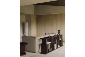 BLOCK CONSOLE - VARNISHED MAHOGANY - ESPRESSO MATTE  210 x 33 x 70 35177 