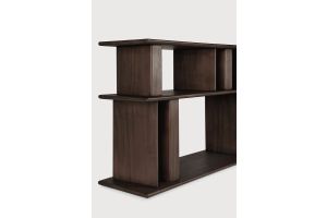 BLOCK CONSOLE - VARNISHED MAHOGANY - ESPRESSO MATTE  210 x 33 x 70 35177 