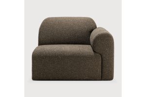 BULKY MODULAR SOFA END SEATER CEDAR FABRIC WITH ARM L 21438 95 x 95 x 75 CM