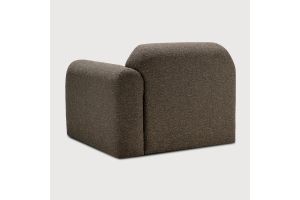BULKY MODULAR SOFA END SEATER CEDAR FABRIC WITH ARM L 21438 95 x 95 x 75 CM