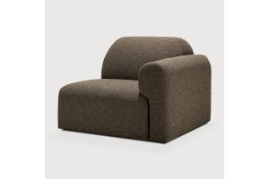 BULKY MODULAR SOFA END SEATER CEDAR FABRIC WITH ARM L 21438 95 x 95 x 75 CM