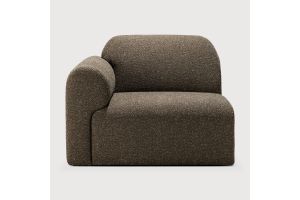 BULKY MODULAR SOFA END SEATER CEDAR FABRIC WITH ARM R 21439
