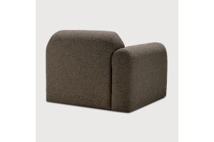 BULKY MODULAR SOFA END SEATER CEDAR FABRIC WITH ARM R 21439