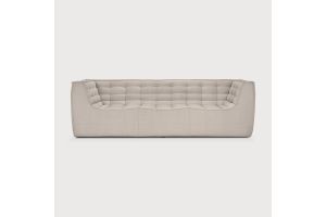 ETHNICRAFT N701 SOFA-3 ZITS ARM-BEIGE 245x91x76 20197