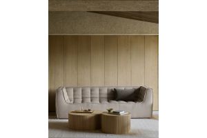ETHNICRAFT N701 SOFA-2 ZIT ARM-BEIGE 205x91x76 20196