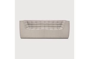ETHNICRAFT N701 SOFA-2 ZIT ARM-BEIGE 205x91x76 20196