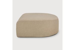BULKY MODULAR CIRCLE FOOTSTOOL ALMOND FABRIC 21450 95 x 95 x 40