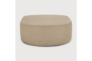 BULKY MODULAR CIRCLE FOOTSTOOL ALMOND FABRIC 21450 95 x 95 x 40