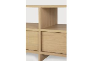 KABUKI TV CUPBOARD - VARNISHED OAK 2 DRAWERS 200 x 45 x 48 CM 51792