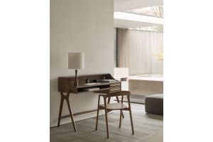 FLOW DESK - VARNISHED TEAK  - WILD BROWN 140 x 55 x 95 CM - 10729
