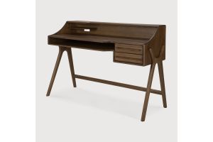 FLOW DESK - VARNISHED TEAK  - WILD BROWN 140 x 55 x 95 CM - 10729