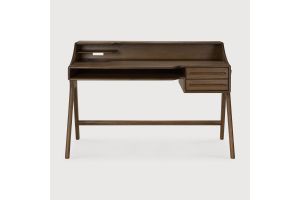 FLOW DESK - VARNISHED TEAK  - WILD BROWN 140 x 55 x 95 CM - 10729