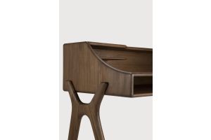 FLOW DESK - VARNISHED TEAK  - WILD BROWN 140 x 55 x 95 CM - 10729