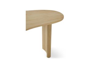 BOOMERANG DESK - VARNISHED OAK - PEBBLE SHAPE 200 x 100 x 75 CM 50795