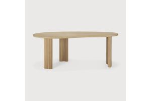 BOOMERANG DESK - VARNISHED OAK - PEBBLE SHAPE 200 x 100 x 75 CM 50795