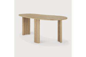 BOOMERANG DESK - VARNISHED OAK - PEBBLE SHAPE 200 x 100 x 75 CM 50795