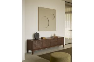 SONO TVCUBOARD - VARNISHED TEAK -LIGHT BROWN 15351 212 x 45 x 60CM