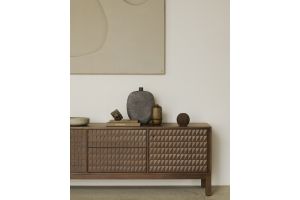 SONO TVCUBOARD - VARNISHED TEAK -LIGHT BROWN 15351 212 x 45 x 60CM