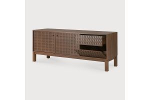SONO TV CUPBOARD VARNISHED TEAK - LIGHT BROWN 160 x 45 x 60 CM 15350