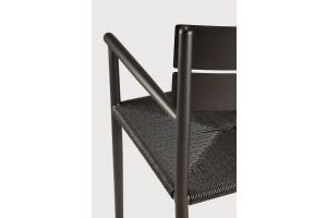 ETHNICRAFT ELIN OUTDOOR DINING CHAIR ALUMINIUM WITH ARM DARK BRONZE 60572 52 x 57 x 84