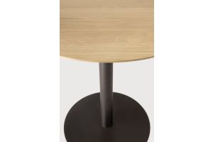 BLEND LOUNGE TABLE OAK TOP BRONZE BASE 90 x 90 x 69 51954