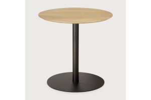 BLEND LOUNGE TABLE OAK TOP BRONZE BASE 90 x 90 x 69 51954