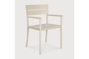 ETHNICRAFT ELIN OUTDOOR DINING CHAIR ALUMINIUM SAND WITH ARM 60574 52 x 57 x 84 CM