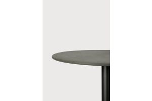 BLEND DINING TABLE MUSCIO LEATHER TOP BRONZE BASE 70 x 70 x 76 CM 21575