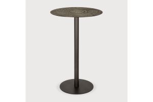 BLEND BAR TABLE MINERALS TOP BRONZE BASE 25937 70 x 70 x 108 CM