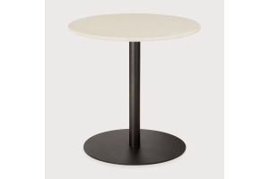 BLEND LOUNGE TABLE MICROCEMENT TOP BRONZE BASE 26518 90 x 90 x 69 CM