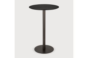 BLEND BAR TABLE OAK BLACK TOP BRONZE BASE 51953 70 x 70 x 108 CM