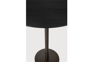 BLEND BAR TABLE OAK BLACK TOP BRONZE BASE 51953 70 x 70 x 108 CM