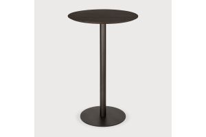 BLEND BAR TABLE OAK BROWN TOP BRONZE BASE 51952 70 x 70 x 108