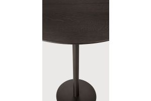 BLEND BAR TABLE OAK BROWN TOP BRONZE BASE 51952 70 x 70 x 108