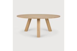 UNDA DINING TABLE OAK ROUND 180 x 180 x 76 CM 50701
