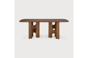 FLOW DINING TABLE - TEAK WILD BROWN - 10732 200 x 110 x 76