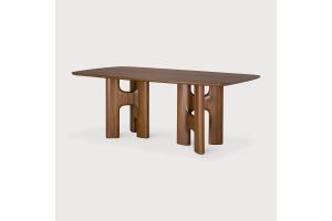 FLOW DINING TABLE - TEAK WILD BROWN - 10732 200 x 110 x 76
