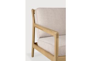 JACK LOUNGE CHAIR - VARNISHED OAK - IVORY FABRIC 50493