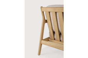 JACK LOUNGE CHAIR - VARNISHED OAK - IVORY FABRIC 50493