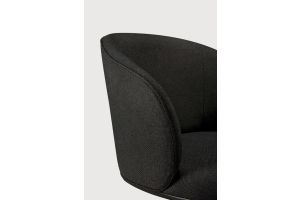 UNDA OFFICE CHAIR CHARCOAL FABRIC NO WHEELS 50697 - 61 x 58 x 79 CM