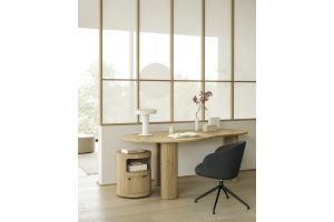 UNDA OFFICE CHAIR CHARCOAL FABRIC NO WHEELS 50697 - 61 x 58 x 79 CM