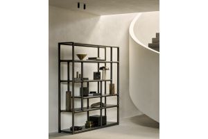 EDA RACK -MAHOGANY ROSE BROWN 35191 181 x 41 x 188 CM