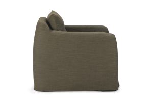 WEAVE LOUNGE CHAIR - GREEN FABRIC - SWIVEL/DRAAI 21417 80 x 87 x 75 CM
