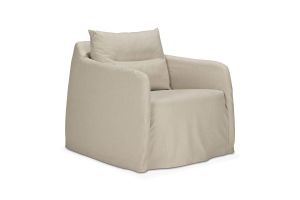 WEAVE LOUNGE CHAIR - BONE FABRIC - SWIVEL 21416 80 x 87 x 75 CM