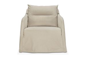 WEAVE LOUNGE CHAIR - BONE FABRIC - SWIVEL 21416 80 x 87 x 75 CM