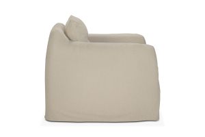 WEAVE LOUNGE CHAIR - BONE FABRIC - SWIVEL 21416 80 x 87 x 75 CM